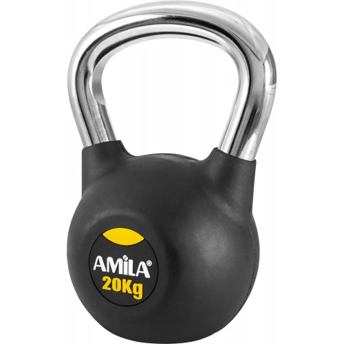 AMILA Kettlebell Rubber Cover Cr Handle 20Kg