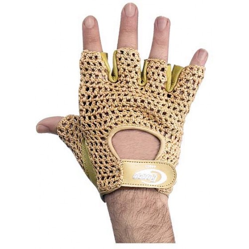 Γάντια Άρσης Βαρών Force Δέρμα Nubuk Χρυσό XL