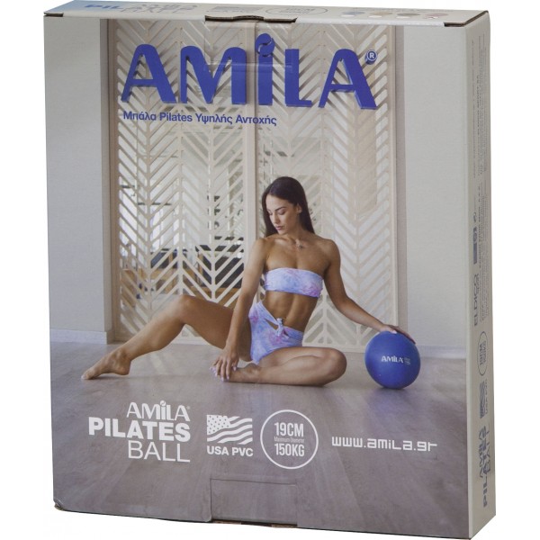 Μπάλα Γυμναστικής AMILA Pilates Ball 19 cm Μπλε