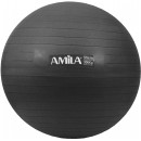 Μπάλα Γυμναστικής AMILA GYMBALL 55cm Μαύρη Bulk