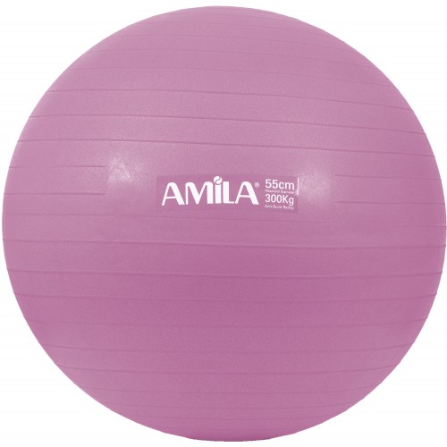 Μπάλα Γυμναστικής AMILA GYMBALL 55cm Ροζ Bulk