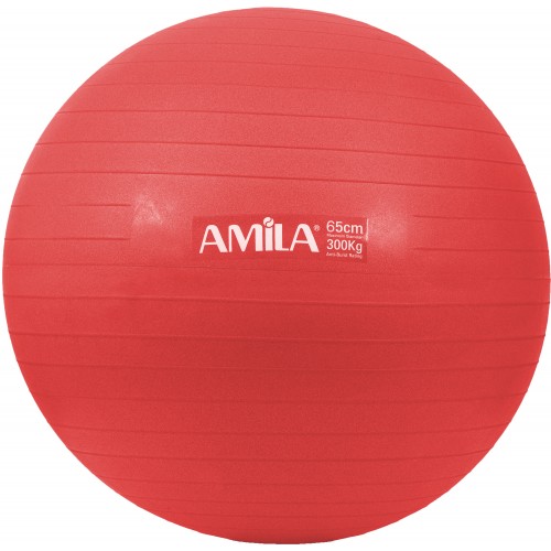 Μπάλα Γυμναστικής AMILA GYMBALL 65cm Κόκκινη Bulk