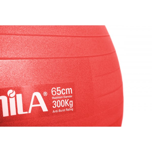 Μπάλα Γυμναστικής AMILA GYMBALL 65cm Κόκκινη Bulk