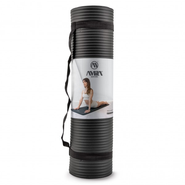 Στρώμα Γυμναστικής Plura NBR 100kg 183x60x1,5cm - Μαύρο