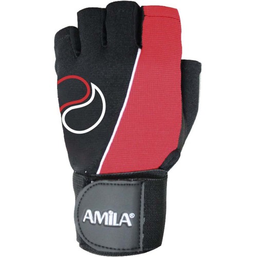 Γάντια Άρσης Βαρών AMILA Amara Foreway Μαύρο/Κόκκινο S