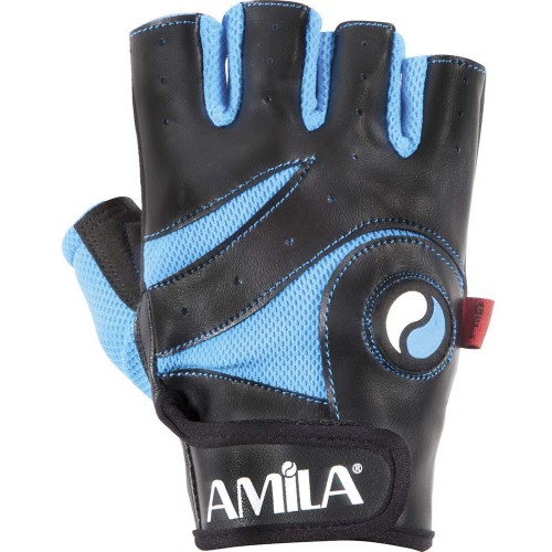 Γάντια Άρσης Βαρών AMILA Amara PU Μπλε/Μαύρο S
