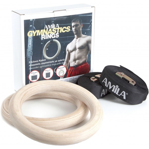 Κρίκοι γυμναστικής AMILA WOOD Gymnastics Rings