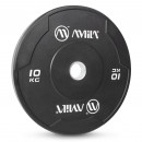 Δίσκος AMILA Black W Bumper Slim 50mm 10Kg