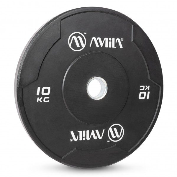 Δίσκος AMILA Black W Bumper Slim 50mm 10Kg