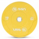 Δίσκος Color Bumper Plate Slim 50 mm 15 kg – Κίτρινο Δίσκος Color Bumper Plate Slim 50 mm 15 kg – Κίτρινο