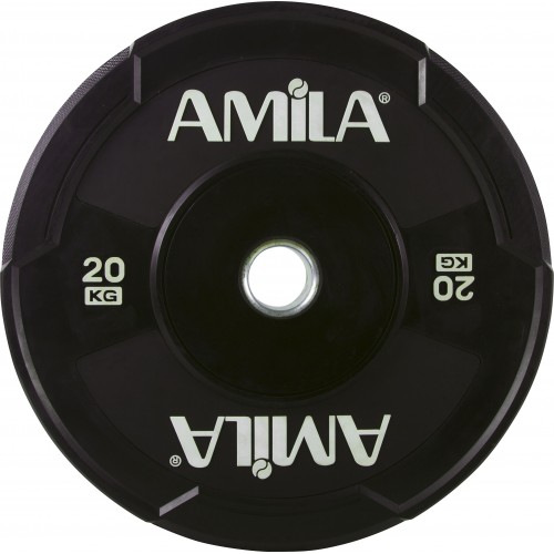 Δίσκος AMILA Black W Bumper 50mm 20Kg
