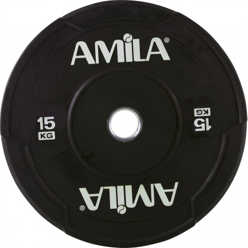 Δίσκος AMILA Black W Bumper 50mm 15Kg