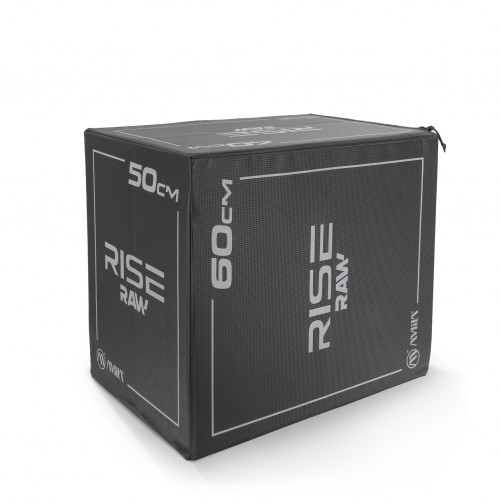 Πλειομετρικό Κουτί Plyo Box Raw Rise 40x50x60 cm - Μαύρο