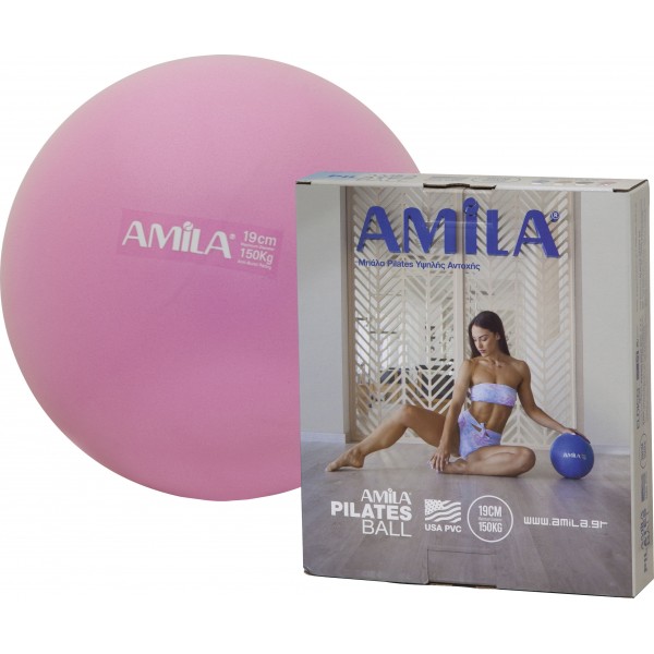 Μπάλα Γυμναστικής AMILA Pilates Ball 19cm Ροζ