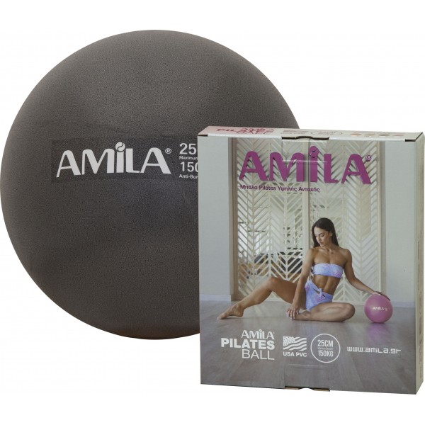 Μπάλα Γυμναστικής AMILA Pilates Ball 25cm Μαύρη