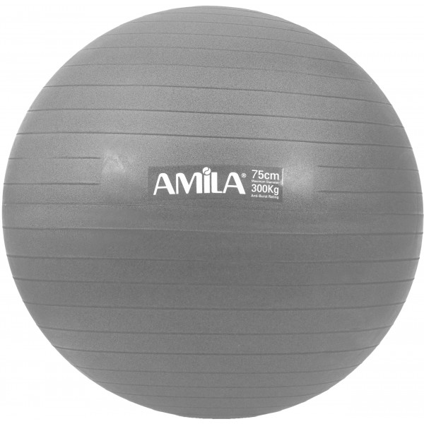 Μπάλα γυμναστικής AMILA GYMBALL 75cm Γκρι