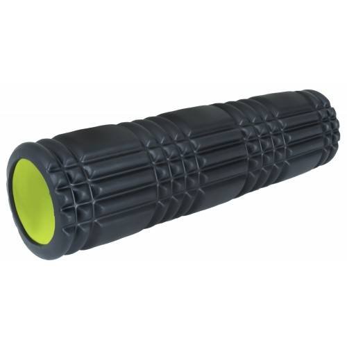 AMILA Foam Roller Plexus 45 Φ14x45cm Μαύρο/Λάιμ