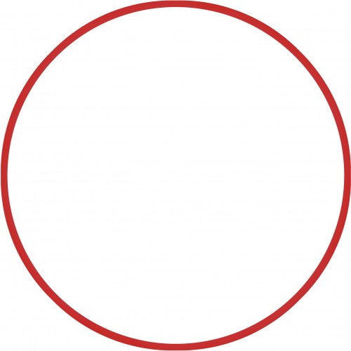 Χούλα Χουπ HQ 80cm - Φ19mm - 330gr, Κόκκινο