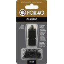 Σφυρίχτρα FOX40 Classic Safety Μαύρη με Κορδόνι