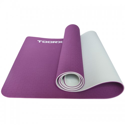 Στρώμα Professional DUAL COLOR Yoga MAT-184 (κόκκινο Βουργουνδίας/περλέ)-Toorx