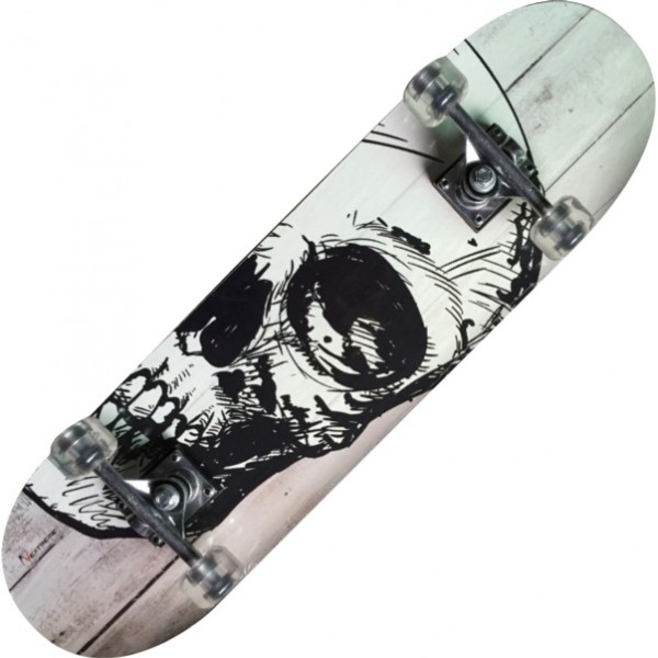 TRIBE PRO WHITE SKULL-maple Skateboard-Nextreme