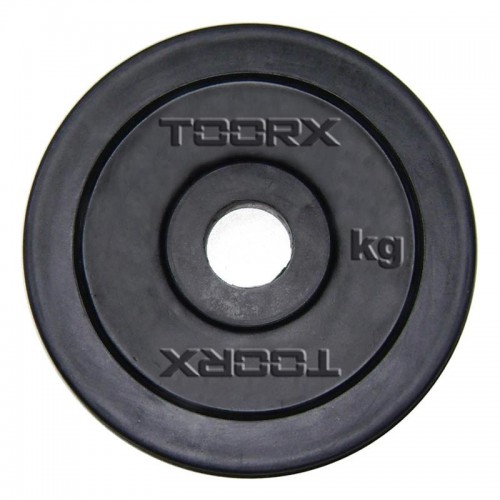 Μαύρος Πλαστικός Δίσκος 10 kg για Μπάρες Ø25mm Toorx