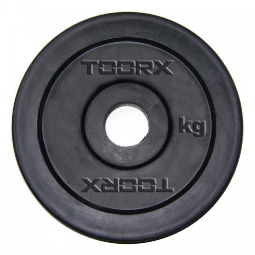 Μαύρος Πλαστικός Δίσκος 1 kg για Μπάρες Ø25mm Toorx