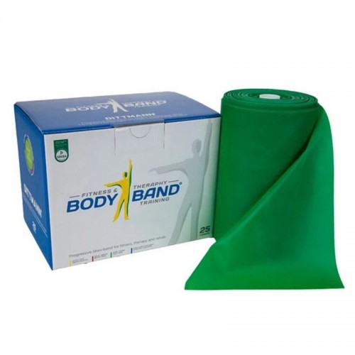 Λάστιχο Γυμναστικής Σκληρό Κορδέλα BODY BAND 25m x 14.5cm Πράσινο