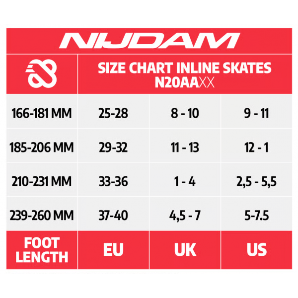 Nijdam Inline Skates Ρυθμιζόμενα 