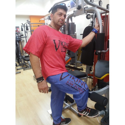 VIKING Παντελόνι Ανάγλυφο V1050 Workout Pants  Κόκκινο/Small  