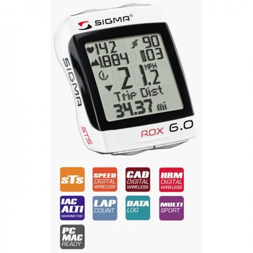 Κοντέρ Ποδηλάτου SIGMA Παλμογράφος ROX 6.0 Cadence